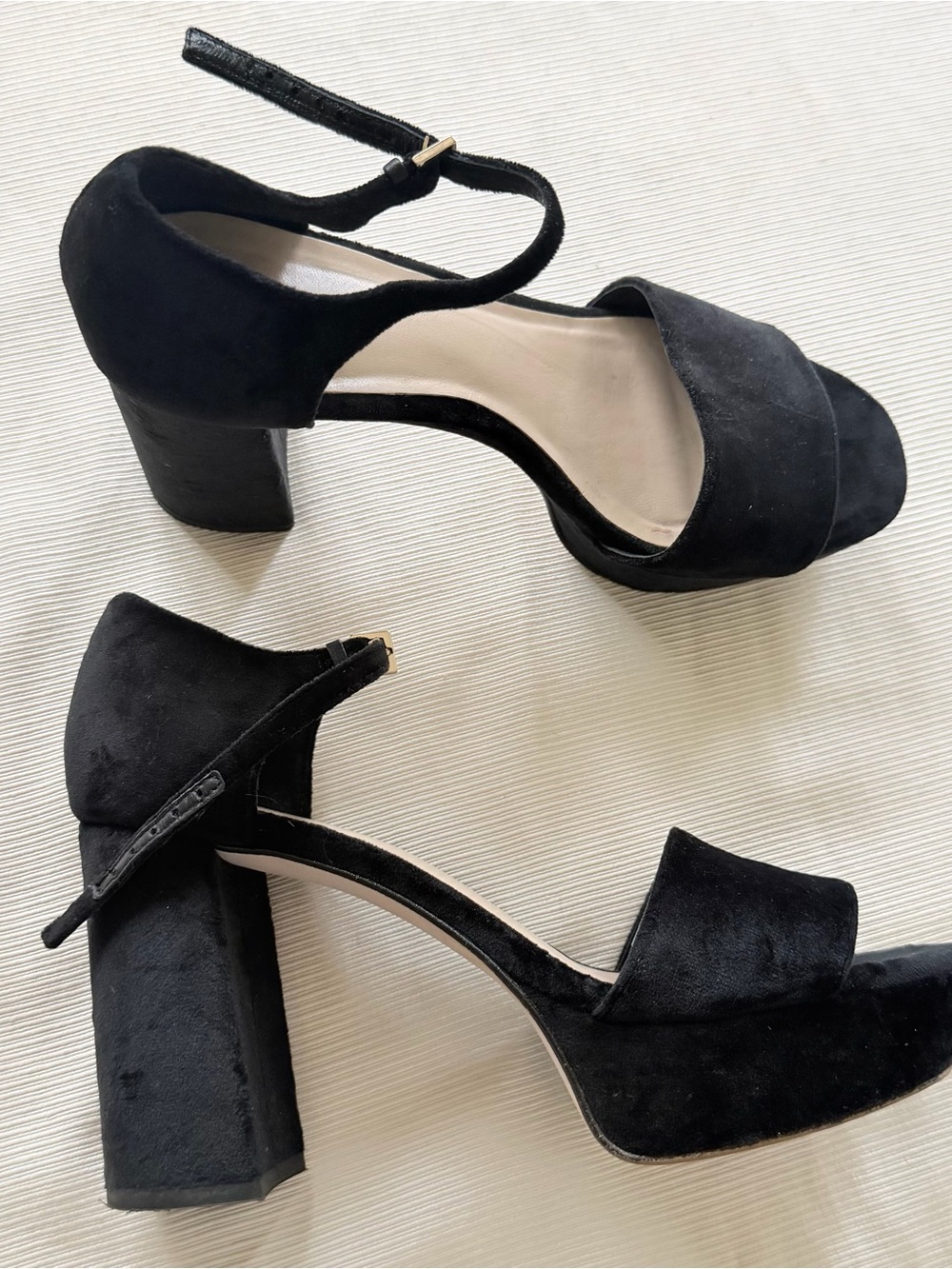 Ted Baker Womens Sandals Platform Chunky Heel Party Ankle Black Shoes 38 US 7